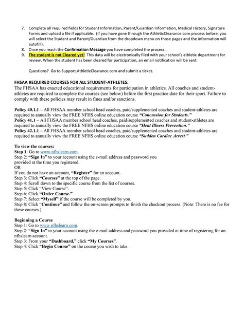 Athletic Clearance – Athletics