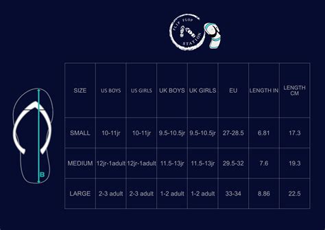 Children's Flip Flops Size Chart – Flip Flop Station