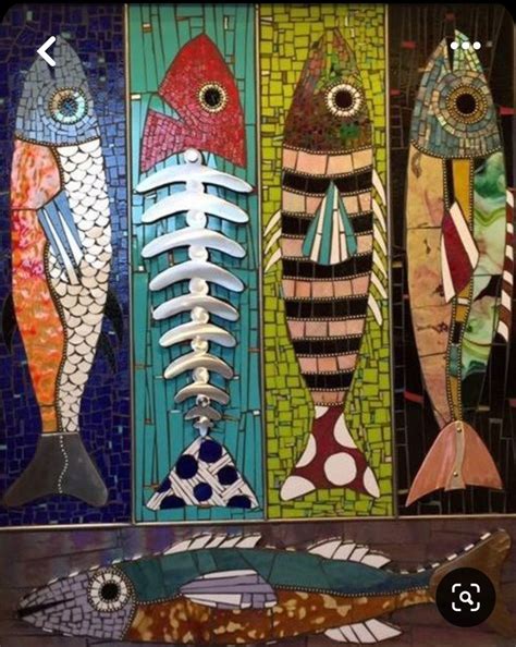 Colorful Mosaic Fish Art