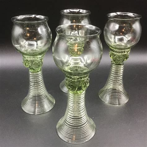 Discover Roemer Glass- Green Stemmed German Wine Glasses