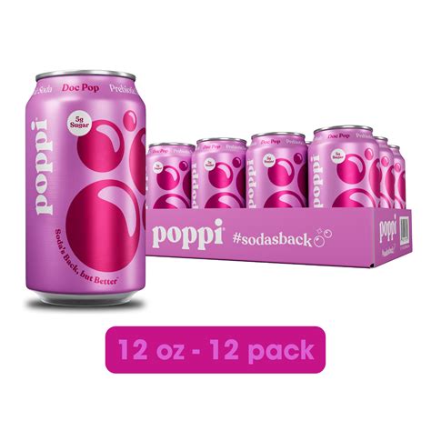 Poppi Doc Pop Prebiotic Soda, 12 oz, 12 Pack Cans - Walmart.com