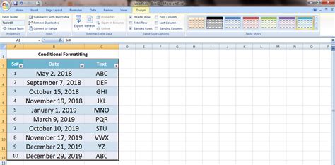 Image result for Excel Table Sample