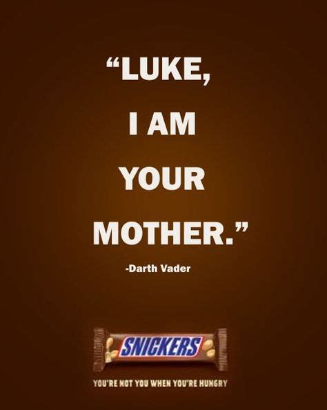 This ad take from star wars and changes it a little to use snickers ...