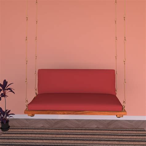 Vintage Soft Touch Upholstery Wooden Swing for Home