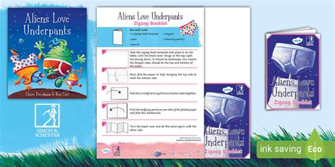 FREE! - Aliens Love Underpants Zigzag Booklet | Twinkl
