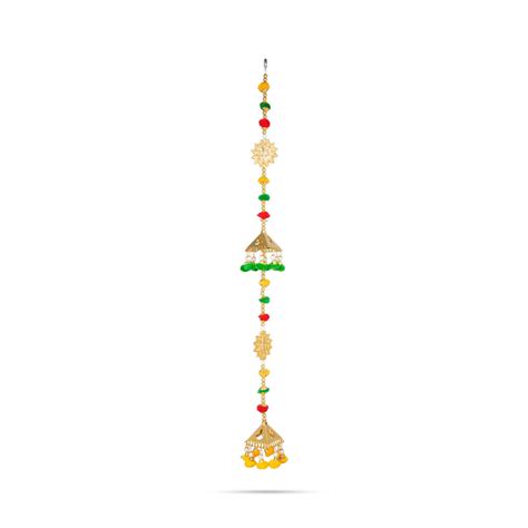 Giri - Fancy Golden Beads Side Toran | Side Door Toran | Side Door Hanging