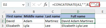 How to Join Two Columns in Excel 的图像结果