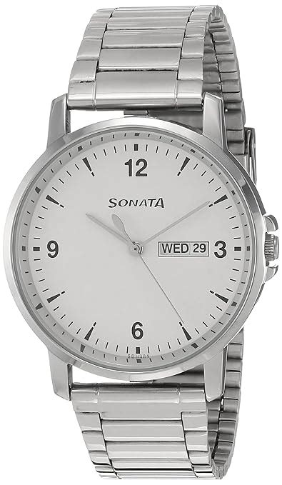Buy Sonata Essentials Analog White Dial Men's Watch-NL77083SM01 ...