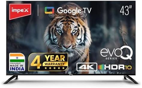 Impex evoQ 55S4RLC2 Android 11 LED Google TV, 4 Years Warranty, Storage ...