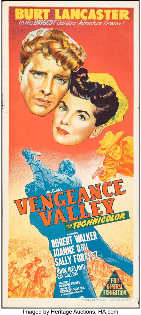 Vengeance Valley (MGM, 1951). Folded, Very Fine-. Australian | Lot ...