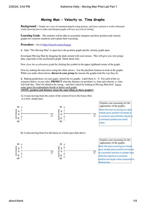 SOLUTION: Katherine helly moving man phet lab part 1 - Studypool