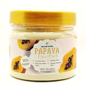 Natural Herbs Papaya Face Pack, 100% Natural, For All Skin Types, 100 ...