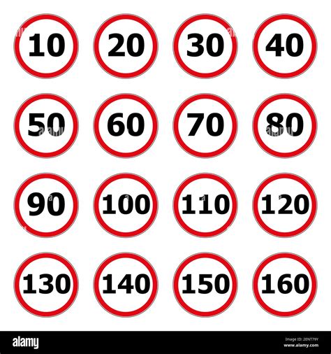 40 mph limit Cut Out Stock Images & Pictures - Alamy