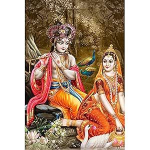 Pnf Art Print of Lord Krishna and Radha (Radha Krishna) Unframed Wall ...