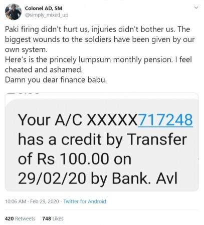 Disabled veterans get Rs 100 as pension despite stay by Supreme Court ...