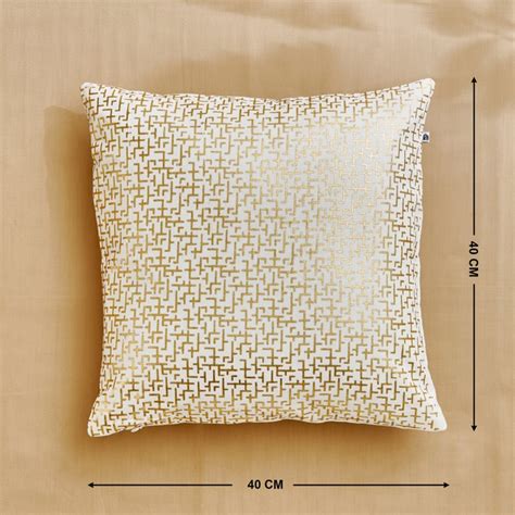 Buy Celestial Gleam Set of 2 Foil Print Cushion Covers - 40x40cm from ...