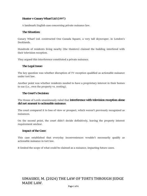 Torts Cases Examples 的图像结果