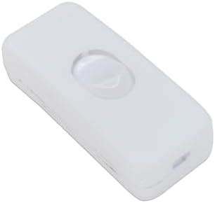 Electronic Spices White SPST Halfway Rocker button Inline switch Pack ...