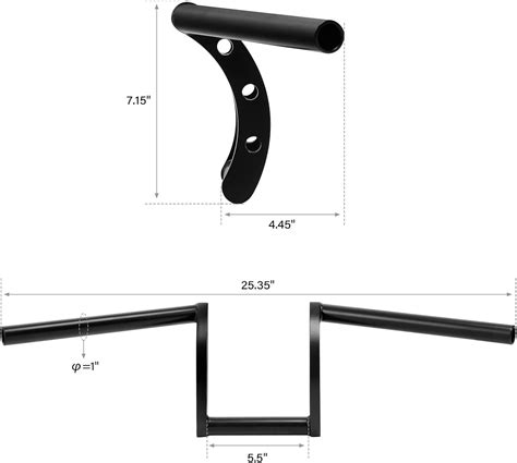 Buy XFMT Black Handlebar 1 Z Bars Fits For Harley Custom Bobber Softail ...