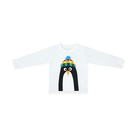 White Penguin Long Sleeve Top | Les Petits - Les Petits
