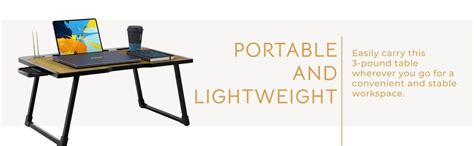 Cubiker Multipurpose Foldable Laptop Table with Cup, Pen Holder ...