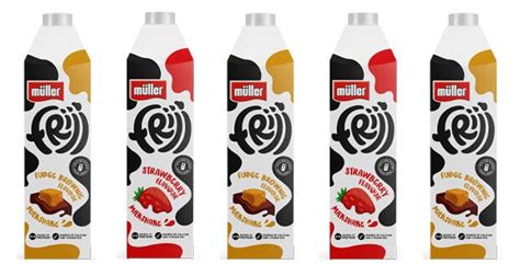 Large Format Flavored Milks : Müller FRijj cartons