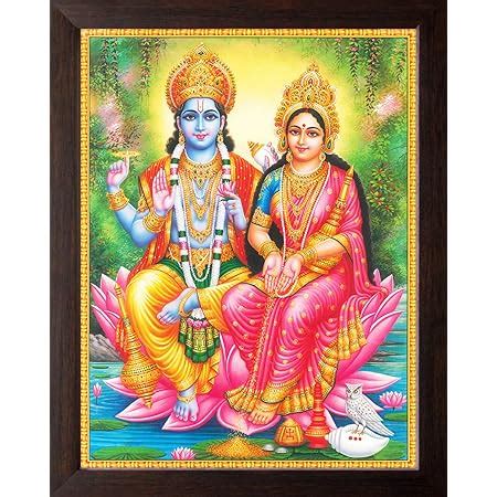 Art n Store Lord Vishnu and Goddess Lakshmi Mount on Garuda HD Printed ...