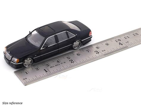Mercedes-Benz S Class W140 black 1:64 Street Weapon diecast scale model ...