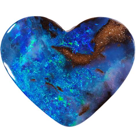 14.9ct Natural Australian Boulder Opal Heart