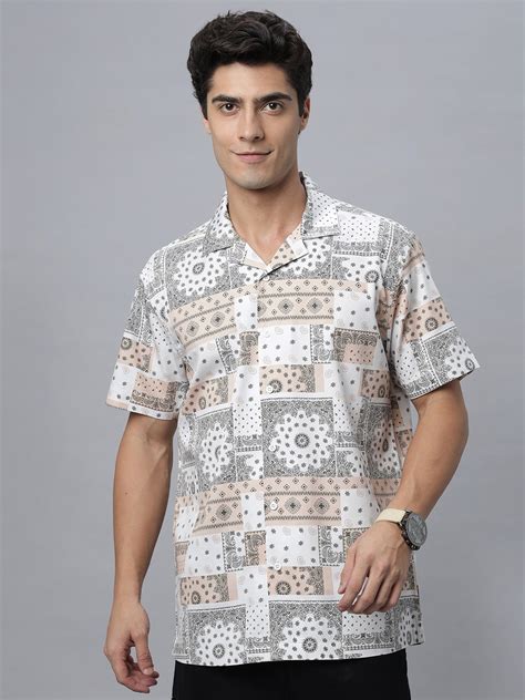 Indian Prints Half Sleeve Camp Collar Shirt (NC-HS-514) – Shop Now ...