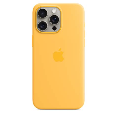 Silikone-etui med MagSafe til iPhone 15 Pro Max – solskinsgul - Apple (DK)