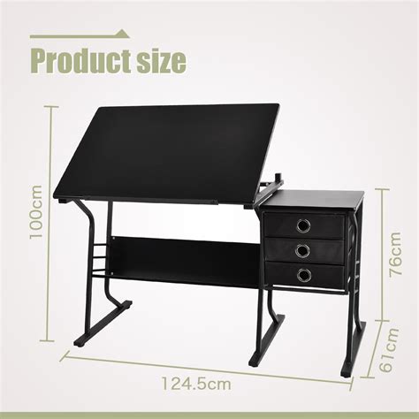 Mecor Adjustable Drawing Desk Drafting Table Art Craft Station 3 ...