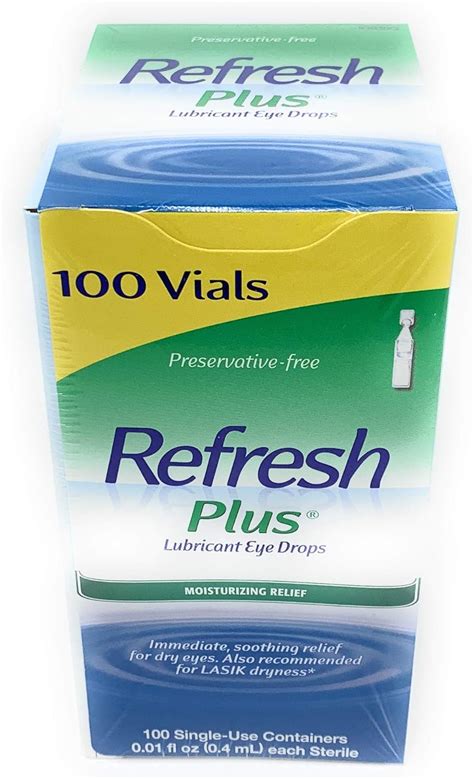 Buy Allergan Refresh Plus Lubricant Eye Drops Single-Use Vials, Clear ...