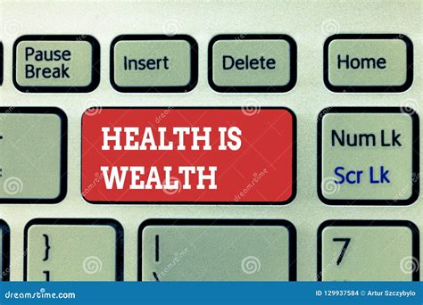 Handwriting Text Writing Health is Wealth. Concept Meaning Being ...