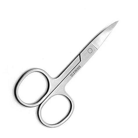 NYAMAH SALES Manicure Scissors Stainless Steel Curved Eyebrow Trimmer ...