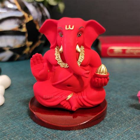 Buy Handcrafted Poly Resin Ganesha Statue with Base - Perfect for Car ...