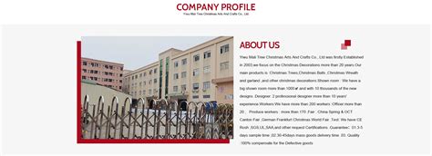 Company Overview - Yiwu Mali Tree Christmas Arts And Crafts Co., Ltd.