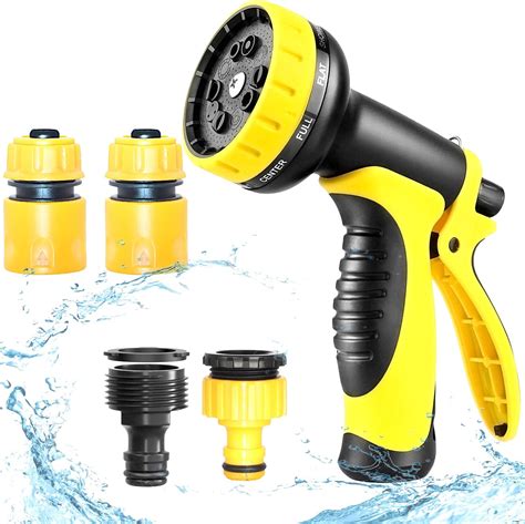 Garden Hose Pipe Spray Gun - High Pressure Anti-Leaking Hose Gun,8 ...