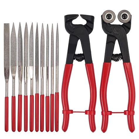 AUTOUTLET 10Pcs Mosaic Tools Set Heavy Duty Double Wheeled Glass Mosaic ...