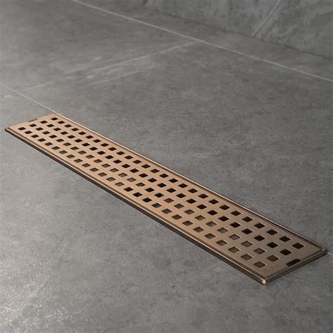Ruhe® Palo Luxury PVD Coating Shower Drain Channel | 36 x 4 Inch Waste ...