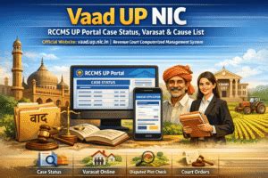 Vaad UP NIC in 2026 | RCCMS UP Portal Case Status, Varasat & Cause List
