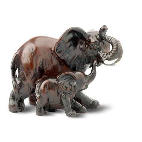 Buy IYARA CRAFT Resin Elephant Statue - Decorative Wildlife Family with ...