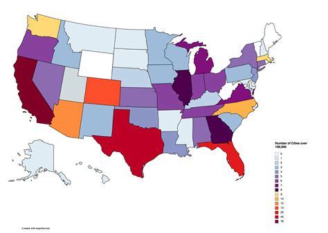 Every US county above 1 million population : r/MapPorn