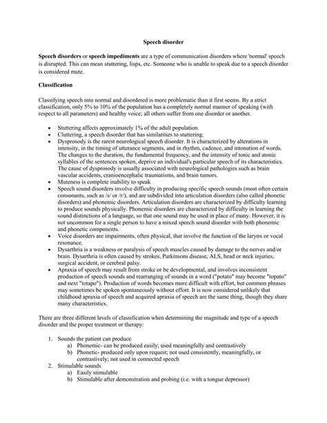 Speech defects | DOCX