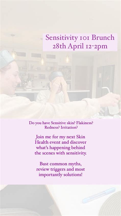 Sensitive Skin 101 brunch, Skin Health Studio, Oaklands, Fenstanton ...
