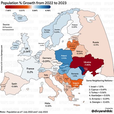 Population Map Of Europe 2022