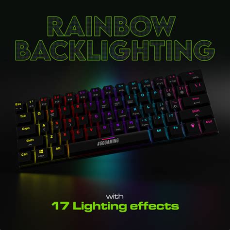 SpinBot Rage MK61 |60%|LED Backlit|22 Anti-Ghosting Key|Blue Tactile ...