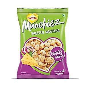 Saffola Munchiez Roasted Makhana Cheezy Onion 18g, Tasty and Healthy ...