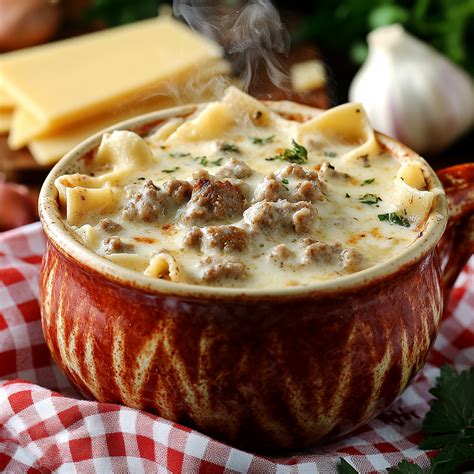 Creamy Alfredo Lasagna Soup – Grandmother's Kitchen