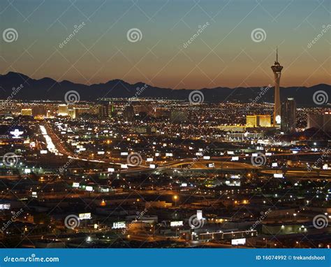 Las Vegas Sunrise editorial photography. Image of lights - 16074992